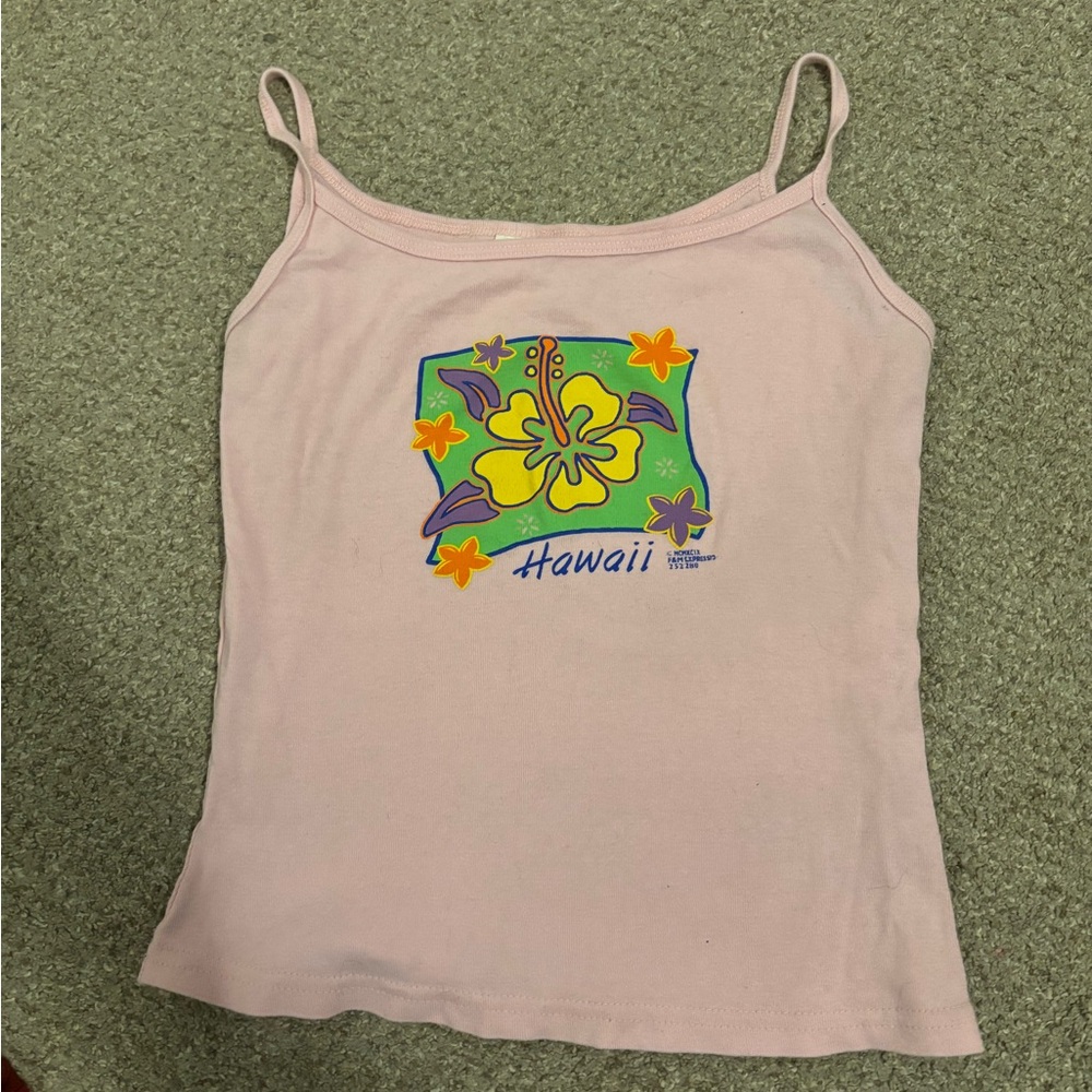 Hawaii Graphic Pink Tank Top